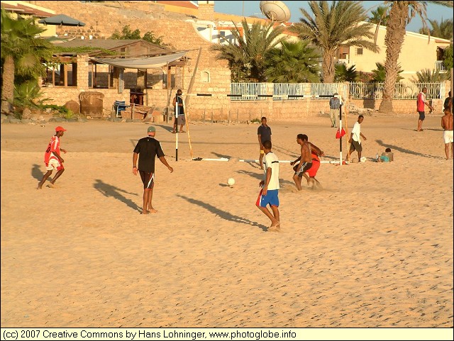 Boys playing Football in Santa Maria