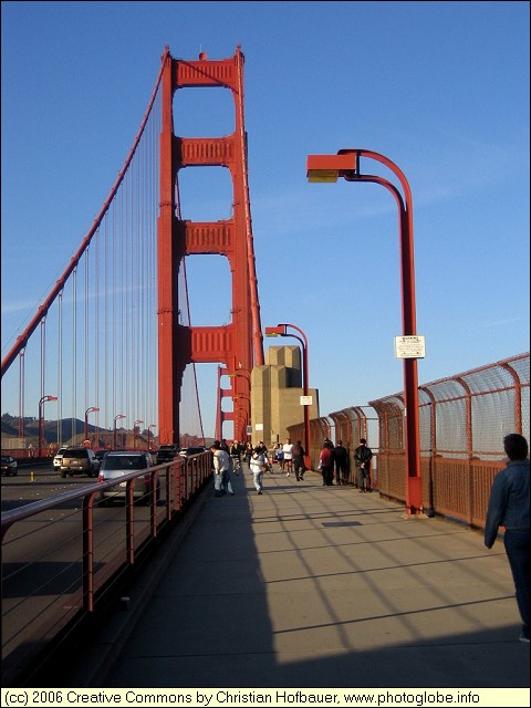 Walking over the Golden Gate