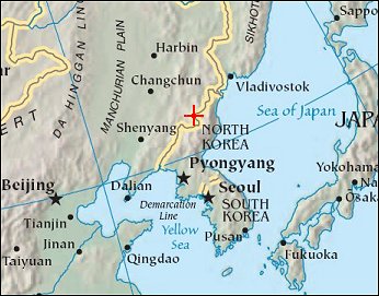 Map: Baitoushan Volcano