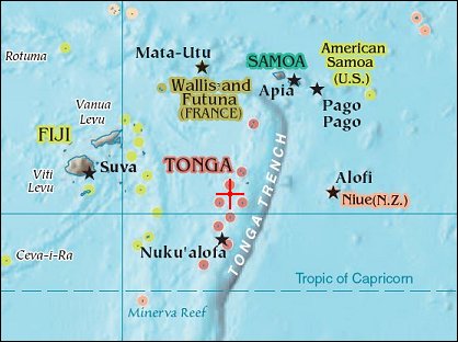 Map: Home Reef Eruption