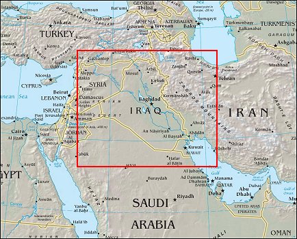 Map: Dust Storm over Iraq