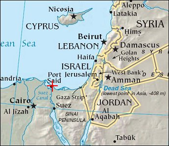 Map: Suez Canal