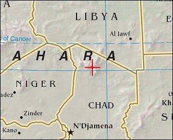 Map: Tibesti Volcanic Range