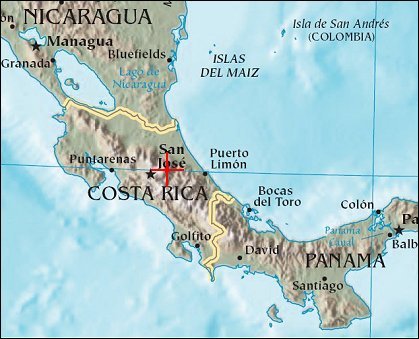 Map: Turrialba Volcano