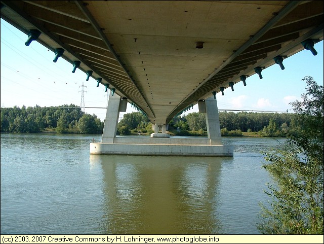 Beneath the New Bridge over the Danube at Tulln