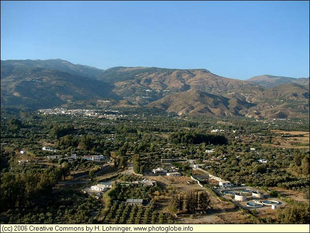 Orgiva and the valley of Rio Guadalfeo