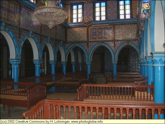 Interiors of Synagogue at La Ghriba