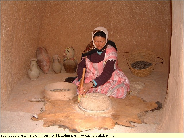 Woman in Cave Dwelling