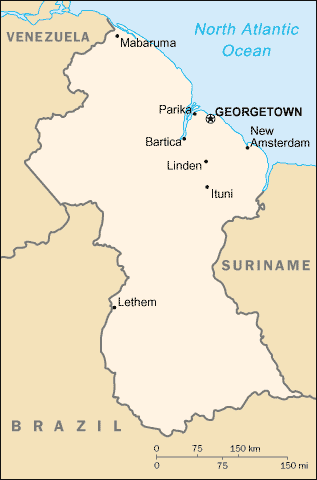 Map of Guyana