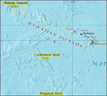 Map of Region around Johnston Atoll