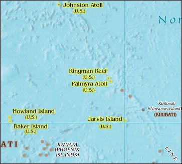 Map of Region around Kingman Reef