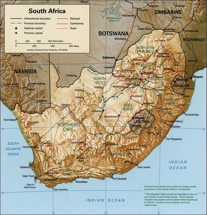 Map of South Africa