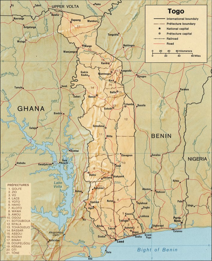 Map of Togo